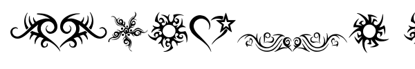 Hearts and Stars font preview